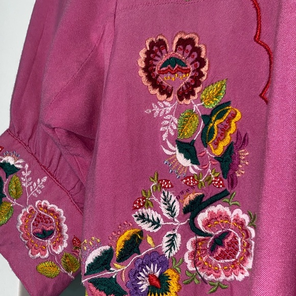 CATCH A FIRE Bob Marley Pink Embroidered Dress SM - Picture 9 of 11